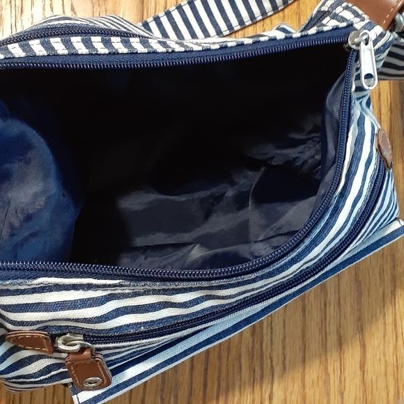 Denim striped crossbody bag - Picture 3 of 4